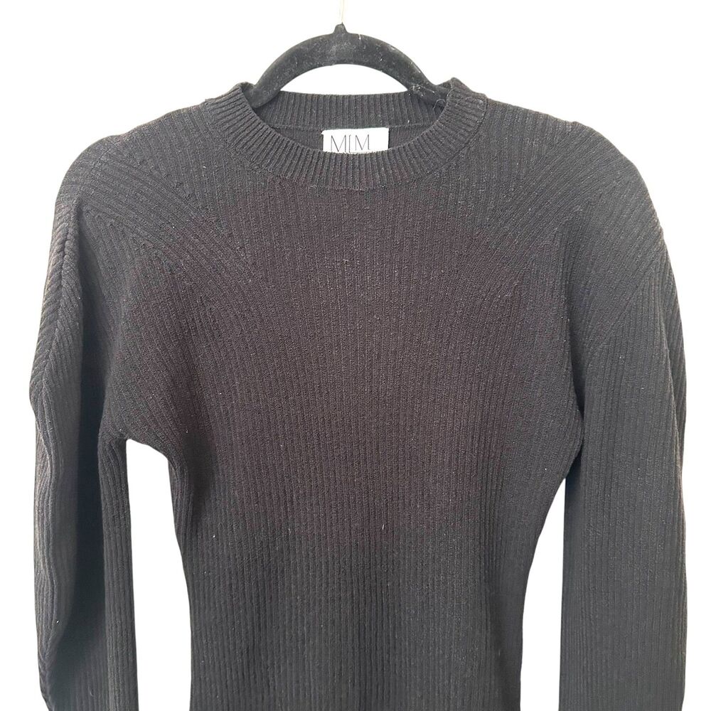 MLM LABEL‎ Ribbed Knit Mini Dress Black Small - Picture 4 of 4